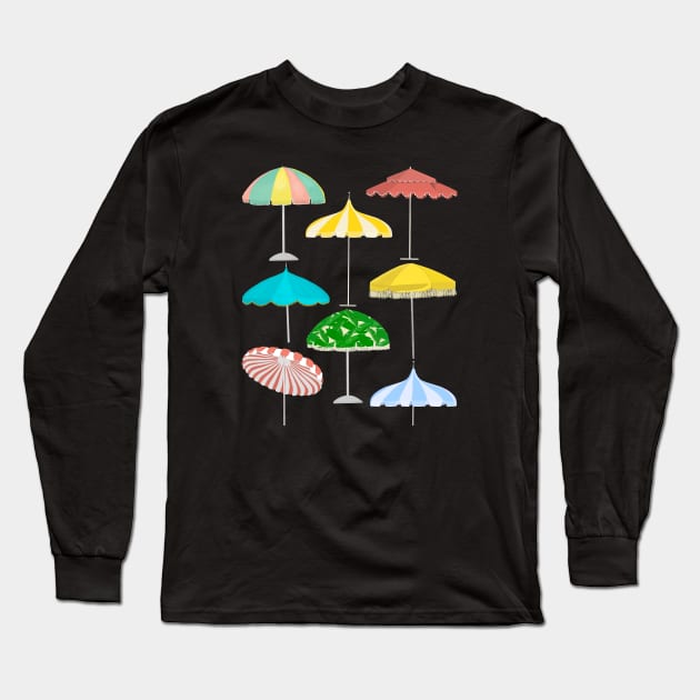 Beach umbrellas Long Sleeve T-Shirt by jenblove